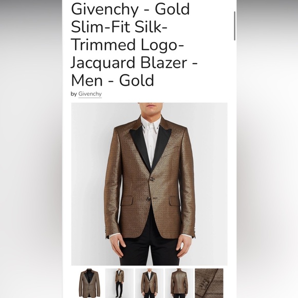 Givenchy gold & black “4G” logo blazer - Picture 11 of 15